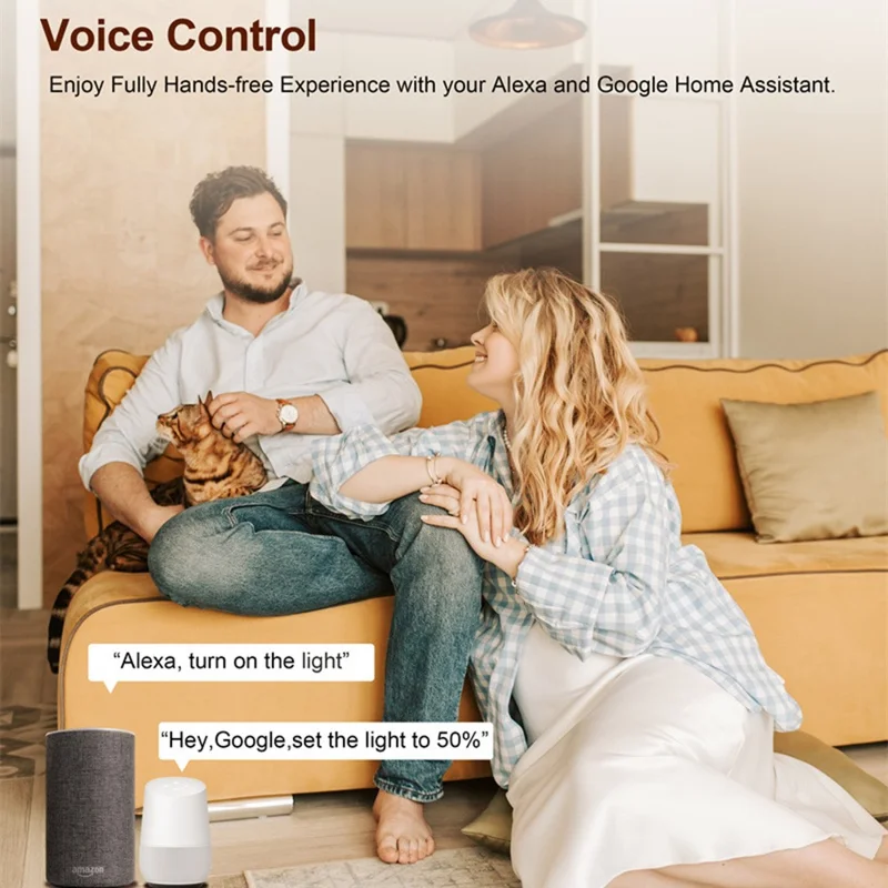 DM01 Module Interrupteur Intelligent WiFi 1 Gang avec Contrôle Vocal, Minuterie et Variateur pour Commande d'Éclairage à Distance