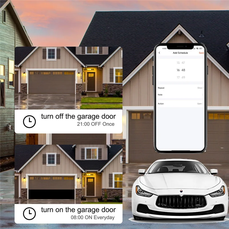 SB012 WiFi Garage Door Controller Voice Control Smart Roller Shutter Control Module Tuya Smart Life Compatible