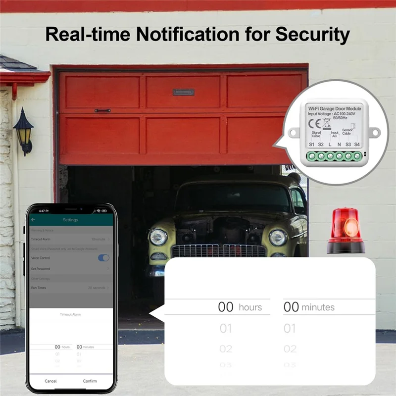 SB012 WiFi Garage Door Controller Voice Control Smart Roller Shutter Control Module Tuya Smart Life Compatible
