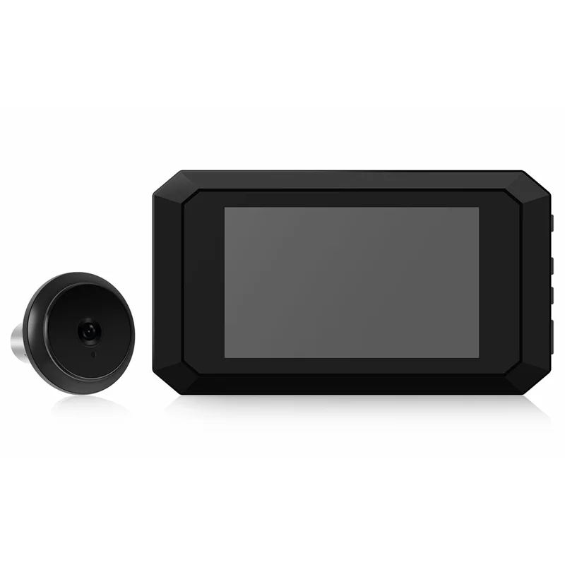 N9S Campainha com Câmera Oculta de 3,97 Polegadas com Visão Noturna, Gravação de Fotos e Vídeos - Preto