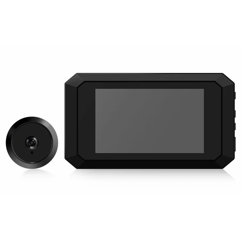 N9S Campainha com Câmera Oculta de 3,97 Polegadas com Visão Noturna, Gravação de Fotos e Vídeos - Preto