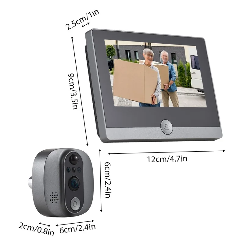 W1 4.3 Inch Color Screen WiFi Digital Peephole Camera Motion Detection Two Way Audio Smart Door Viewer