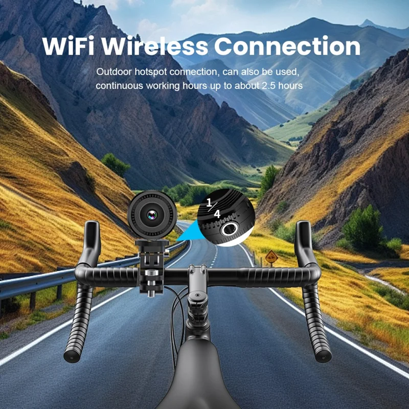 Câmera de Segurança Doméstica C8 com Cartão TF de 64GB, Câmera de Vigilância Sem Fio WiFi Mini com Suporte para Microfone / Detecção de Movimento
