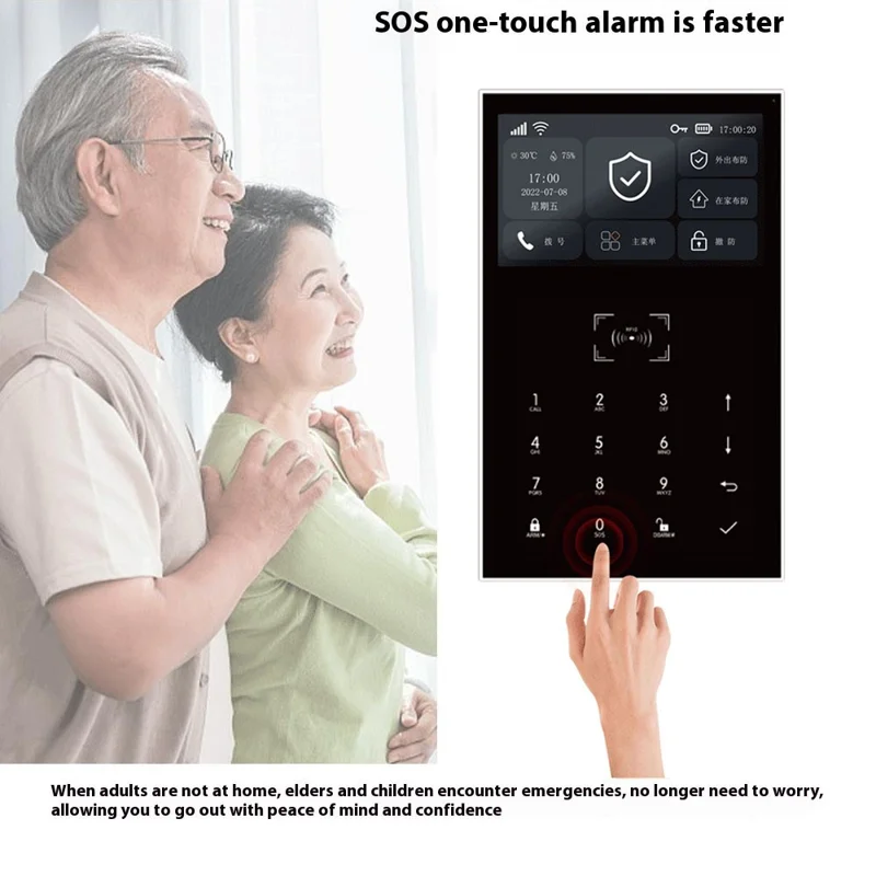 PG-109 Sistema de Alarme Inteligente de Segurança Residencial 4G com Wi-Fi, Alarme Anti-Invasão sem Fio com Controle Remoto - Plug Europeu