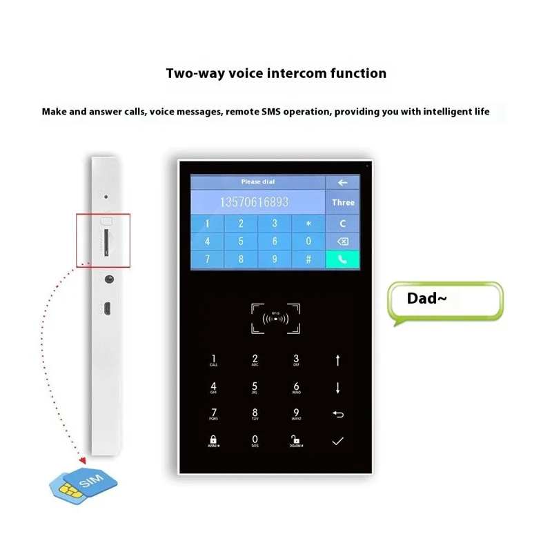 PG-109 Sistema de Alarme Inteligente de Segurança Residencial 4G com Wi-Fi, Alarme Anti-Invasão sem Fio com Controle Remoto - Plug Europeu