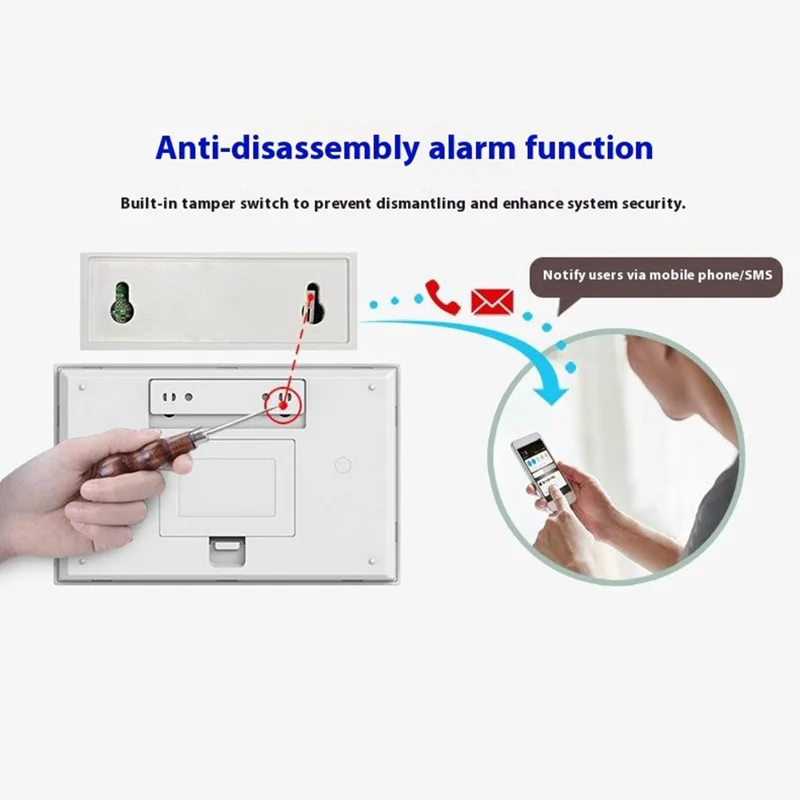 Sistema de alarme inteligente de segurança doméstica PG-108 Controle remoto por aplicativo Alerta de intrusão sem fio, versão WiFi + 2G - Plugue europeu