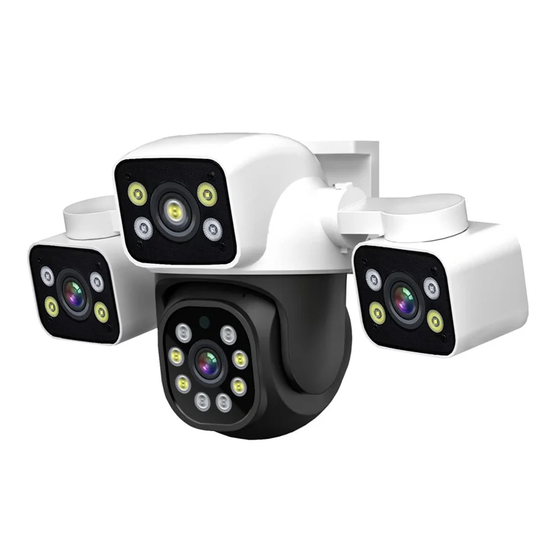 ESCAM PT223 Cámara de Seguridad Exterior con 3 x 4MP, WiFi, Detección de Movimiento y Audio Bidireccional - Enchufe UE