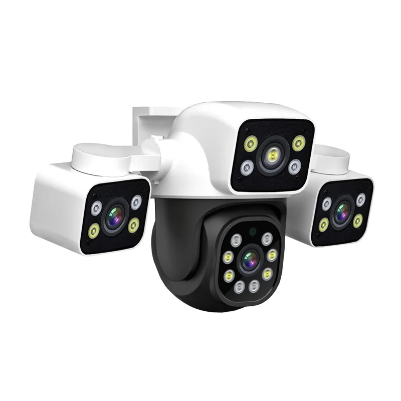 ESCAM PT223 Cámara de Seguridad Exterior con 3 x 4MP, WiFi, Detección de Movimiento y Audio Bidireccional - Enchufe UE