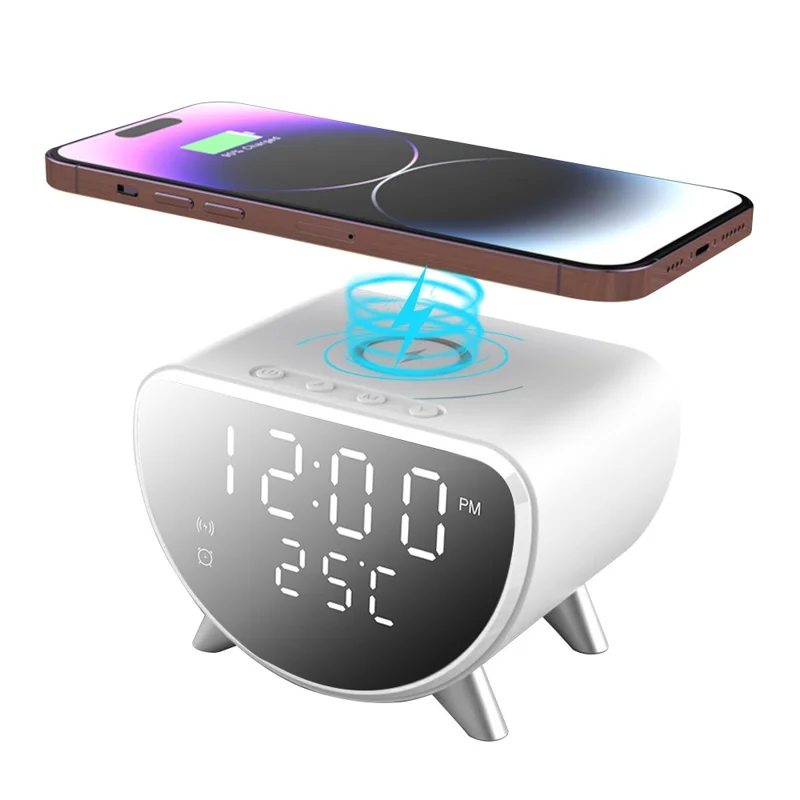 5 in 1 15W Smart Desktop Phone Charger HD Hidden Camera Wireless WiFi Security Camera - White