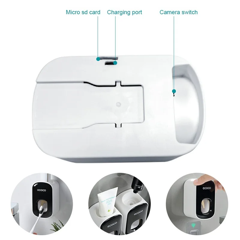 Multifunctional Automatic Toothpaste Dispenser WiFi Camera Motion Detection Hidden Spy Cam for Home