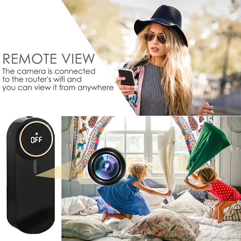 Diffusore di Profumi con Telecamera WiFi HD 1080P per Rilevamento Movimento, Sorveglianza Domestica/Ufficio