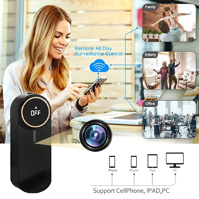 Diffusore di Profumi con Telecamera WiFi HD 1080P per Rilevamento Movimento, Sorveglianza Domestica/Ufficio