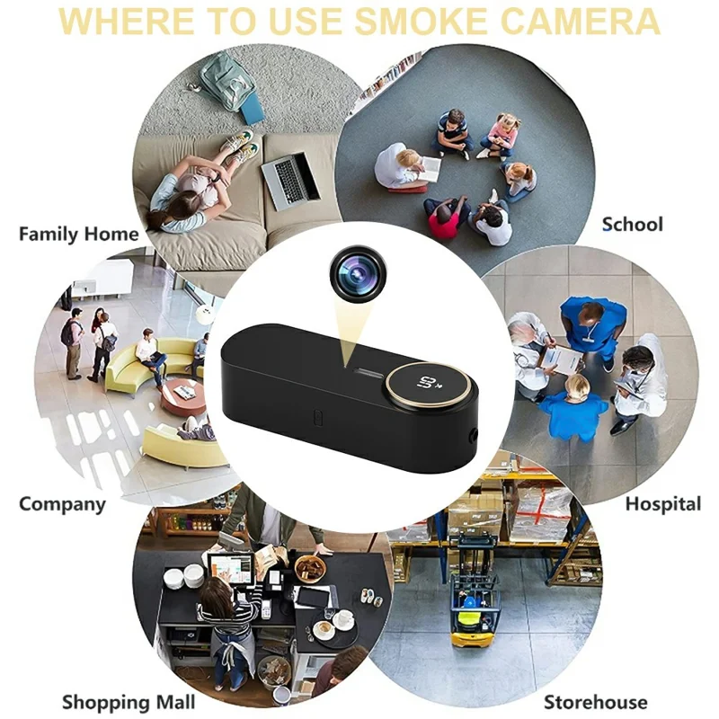 Diffusore di Profumi con Telecamera WiFi HD 1080P per Rilevamento Movimento, Sorveglianza Domestica/Ufficio