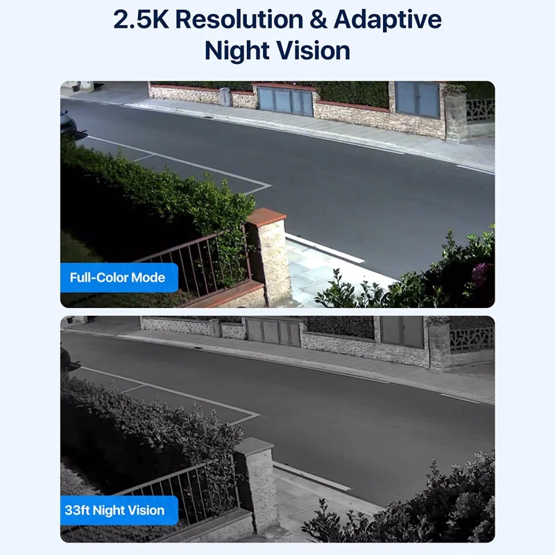 ZOSI C291 4MP 2,5K WiFi Caméra de Sécurité Solaire avec Détection Intelligente PIR, Vision Nocturne, Caméra Extérieure sans Fil PTZ, Sans Carte Mémoire