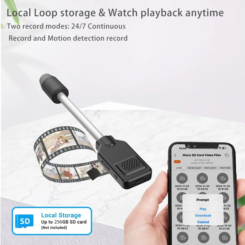 Telecamera di sicurezza domestica intelligente W7 per il monitoraggio di bambini e animali domestici 4K 1080P Visione notturna Audio bidirezionale WiFi Telecamera di sorveglianza