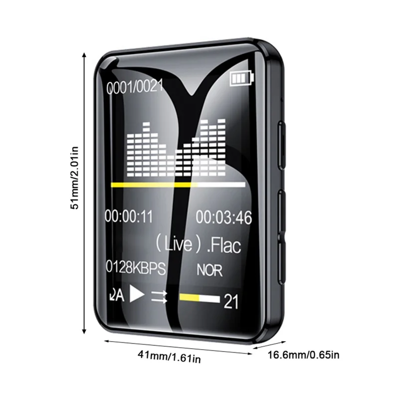 MROBO A7 Mini MP3 Player 4GB Memory 2.0 Inch TFT Screen Portable Music Player