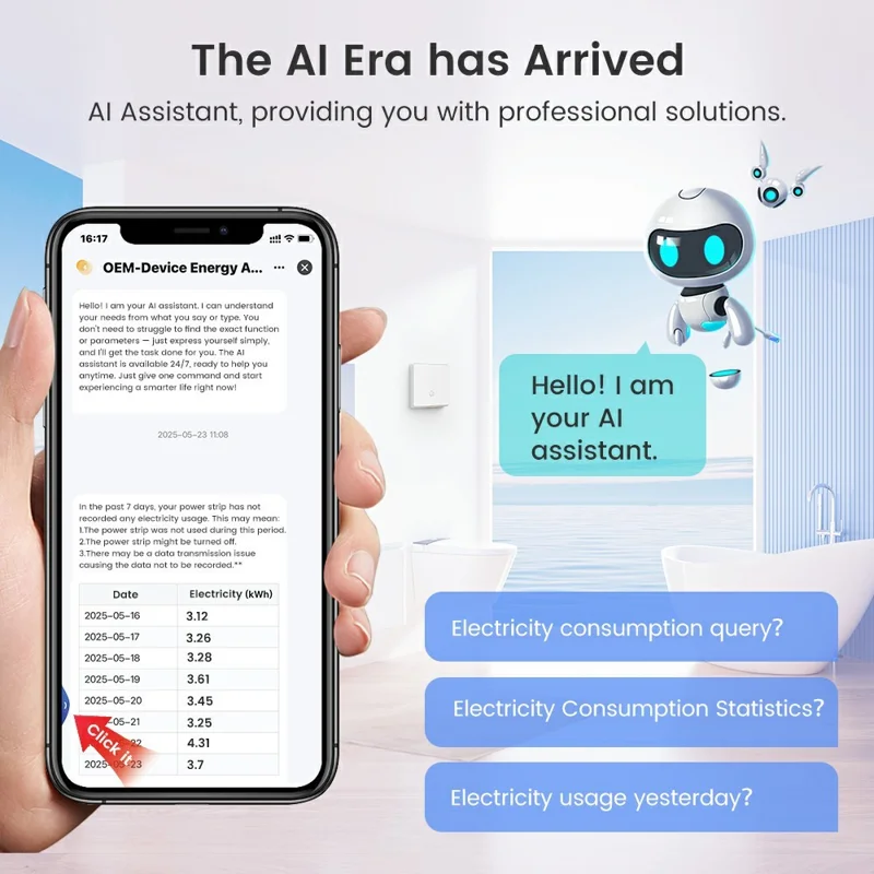 KG128 4000W WiFi Smart Timer Switch for Water Heater Power Monitor Work with Alexa Google Assistant, EU Plug - White