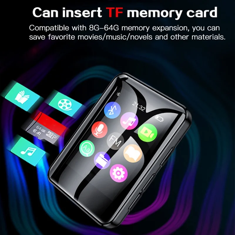 MROBO A7 Mini MP3 Player 8GB Memory 2.0 Inch TFT Screen Portable Music Player