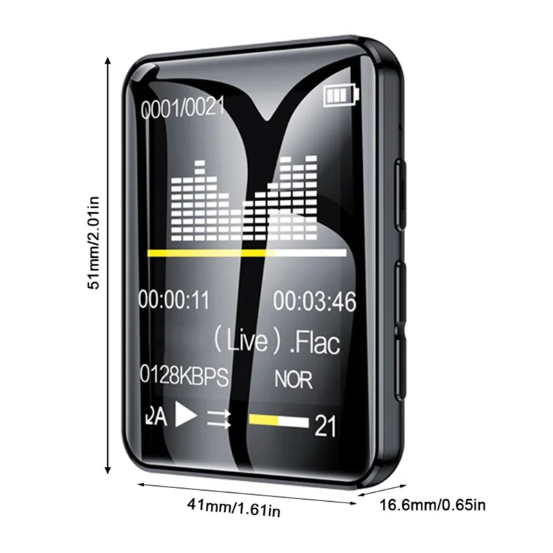MROBO A7 16GB Memory MP3 MP4 Player 2.0 Inch Screen Portable Bluetooth-Compatible Mini Music Player
