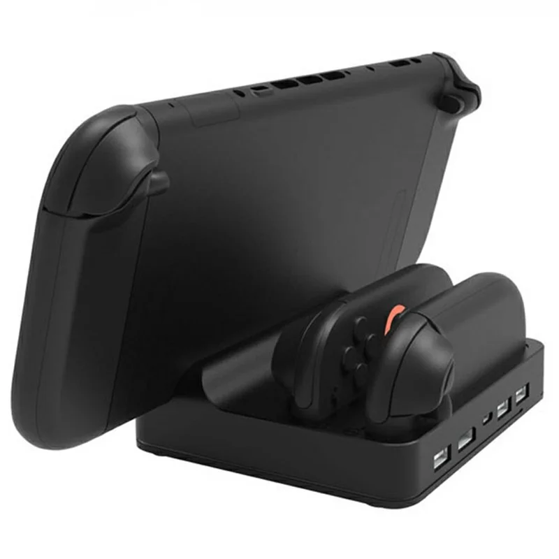 KJH KJH-NS2-027 For Nintendo Switch 2  /  Switch  /  Switch OLED Console Charging Dock Dual Joy-Con Charger with USB Expansion Ports