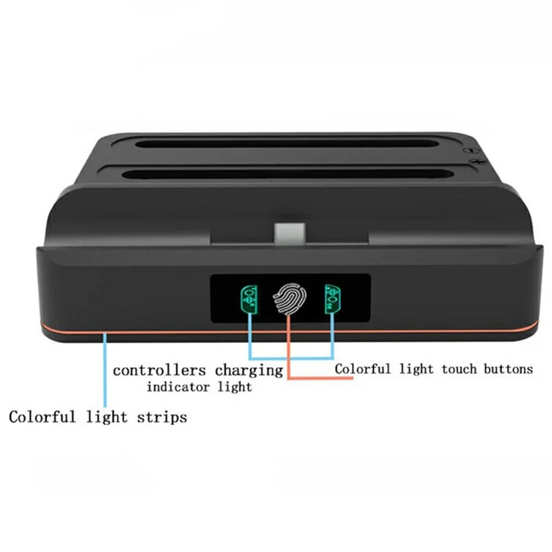 KJH KJH-NS2-027 For Nintendo Switch 2  /  Switch  /  Switch OLED Console Charging Dock Dual Joy-Con Charger with USB Expansion Ports