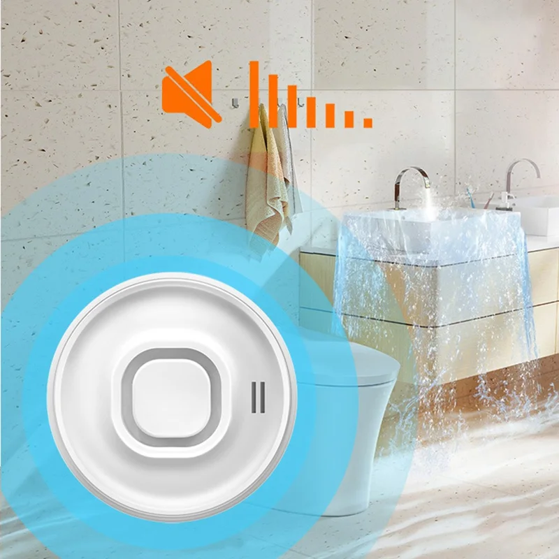 SQ400C001 100dB Alarm WLAN Smart Wasserleckerkennung kompatibel mit Amazon Alexa / Google Assistant