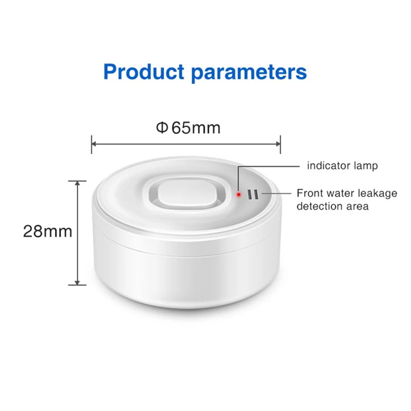 SQ400C001 100dB Alarm WLAN Smart Wasserleckerkennung kompatibel mit Amazon Alexa / Google Assistant