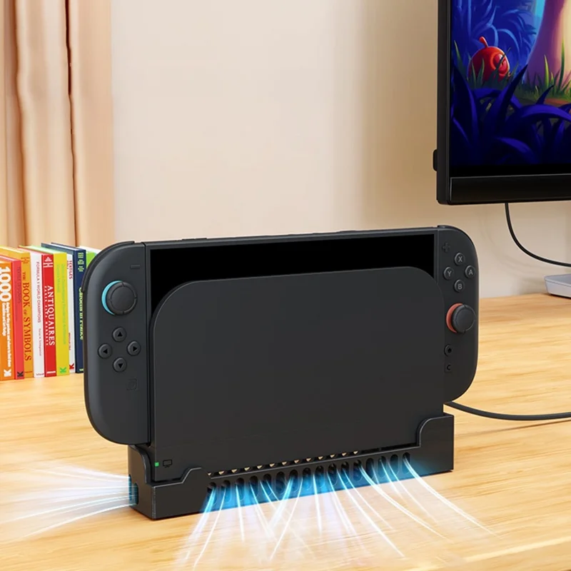 Soporte de refrigeración elevado para consola de juegos Nintendo Switch 2 - Negro