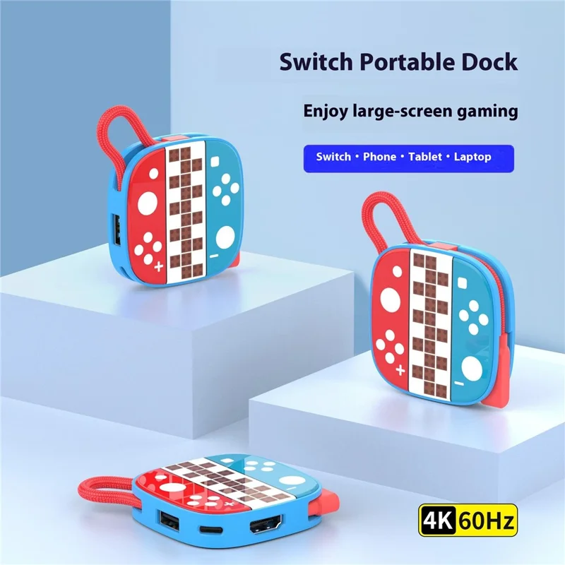 Per Nintendo Switch Dock di Espansione 2 3 in 1 Type C a USB 3.0 Caricatore 100W 4K 60Hz Adattatore HD - Stile A