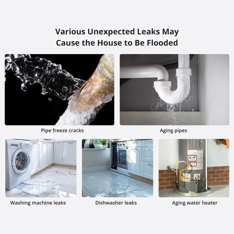 SONOFF SNZB-05P Ewelink Zigbee 3.0 Water Leak Detector Flood Alert Overflow Security Alarm Sensor