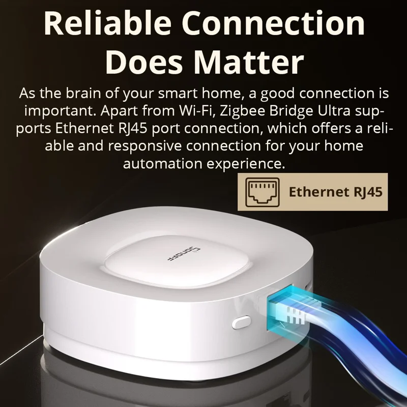 SONOFF ZBBridge-U Zigbee 3.0 Matter Bridge WLAN Smart Home Gateway mit Ethernet-Anschluss