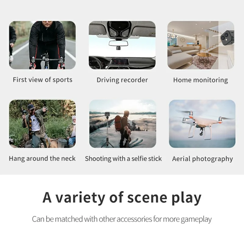 D3 Dual Lens WiFi Camera 4K HD Wireless Network Monitoring Remote Control Night Vision Cam, with 32GB Card