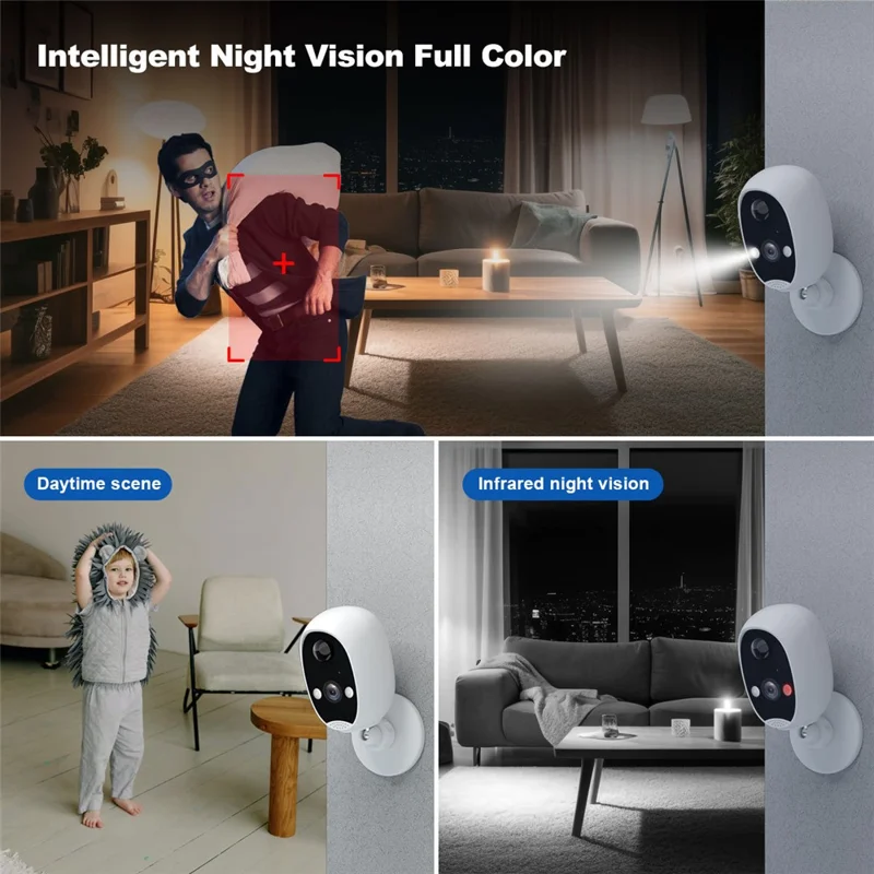 SRIHOME DH051_002_008 Smart Wireless Doorbell Set 4MP HD Indoor Video Intercom Low Power Consumption for Home - US Plug