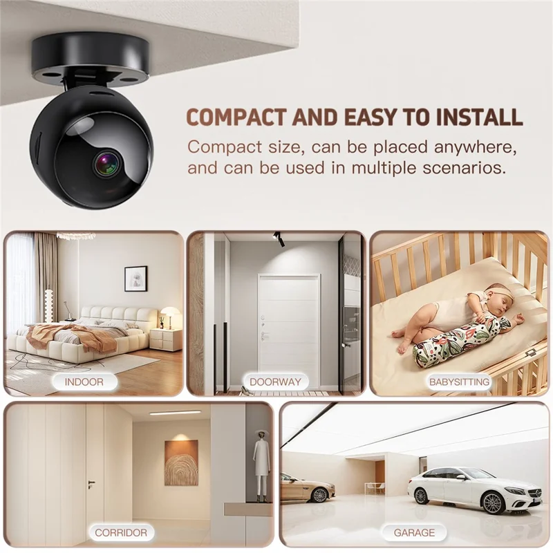 s2 Real Time Viewing Smart WiFi HD Mini Camera Remote Monitoring Night Vision Surveillance Cam, with 32GB Card + Card Reader