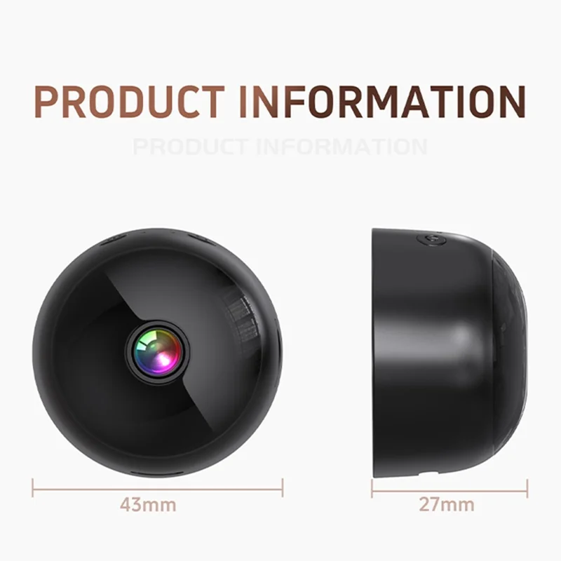 s2 Real Time Viewing Smart WiFi HD Mini Camera Remote Monitoring Night Vision Surveillance Cam, with 32GB Card + Card Reader