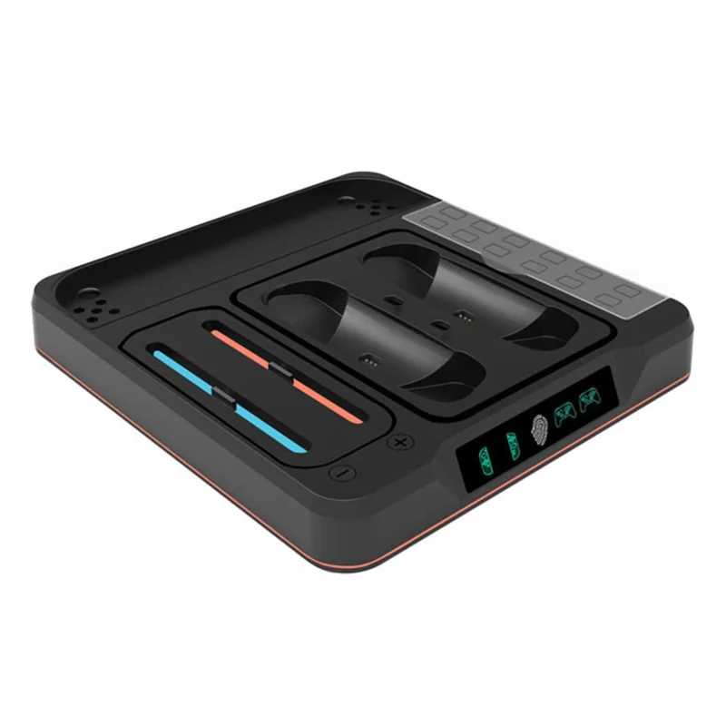 KJH NS2-525 For Nintendo Switch 2 / Switch 2 Pro Controller Charging Dock RGB Lighting USB Hub with Game Card Slots