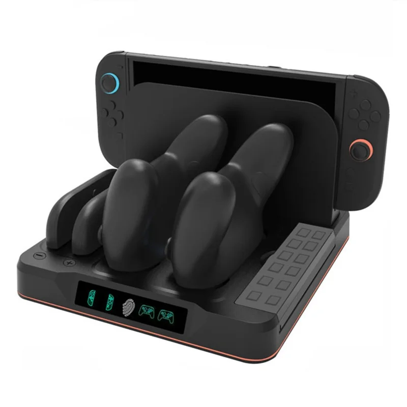 KJH NS2-525 For Nintendo Switch 2 / Switch 2 Pro Controller Charging Dock RGB Lighting USB Hub with Game Card Slots