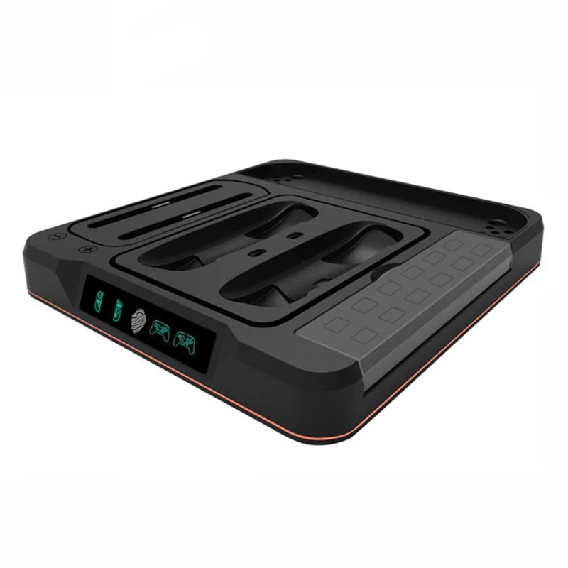 KJH NS2-525 For Nintendo Switch 2 / Switch 2 Pro Controller Charging Dock RGB Lighting USB Hub with Game Card Slots