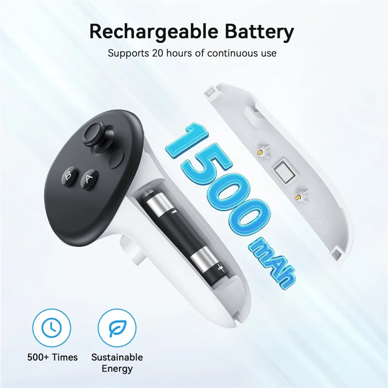 AMVR CD2 For Meta Quest 3 / 3S Charging Stand Dock VR Headset 18W Fast Charger Holder with 2 Batteries