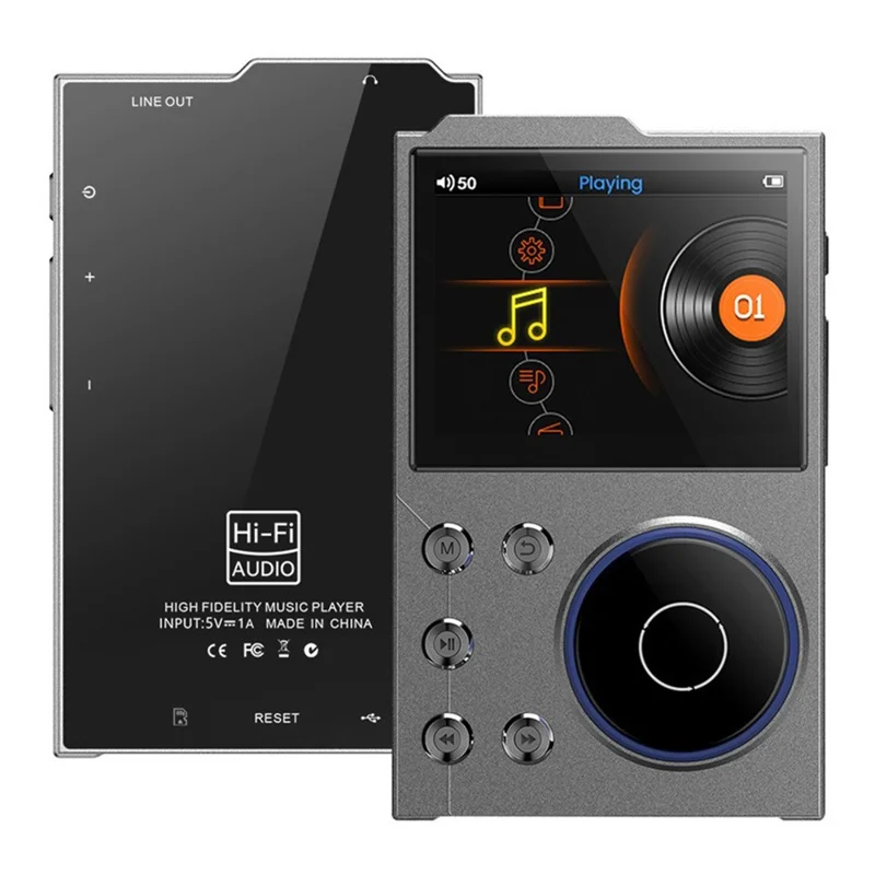 Reproductor de música Hi-Fi T10 de 16 GB con pantalla de 2,4 pulgadas y audio sin pérdida de calidad con Bluetooth 5.0