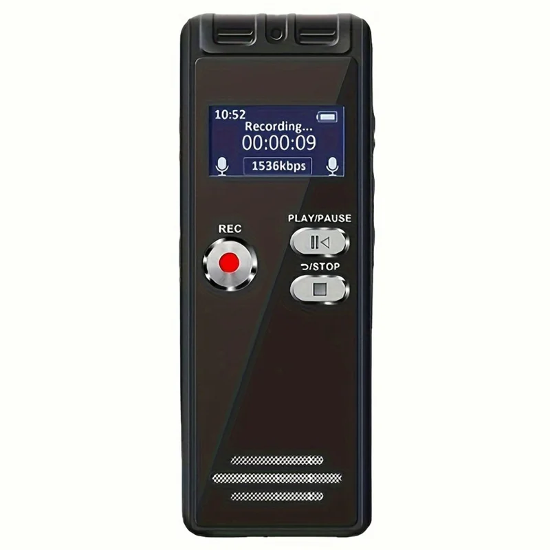 جهاز تسجيل صوتي N15 بسعة 8 جيجابايت بشاشة LED بحجم 0.8 بوصة، قلم تسجيل عالي الدقة مع تقليل الضوضاء، يدعم بطاقة TF للاجتماعات والمحاضرات
