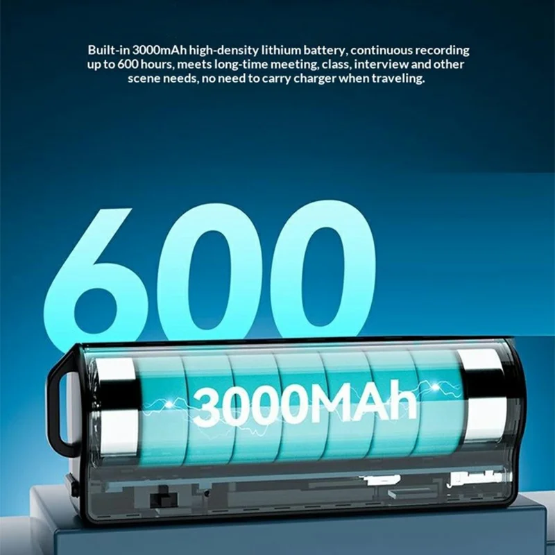 Q70 Registratore Vocale 16GB HD con Riduzione del Rumore, Dispositivo di Registrazione con Controllo Vocale Intelligente, Penna Registratore con Standby di 500H