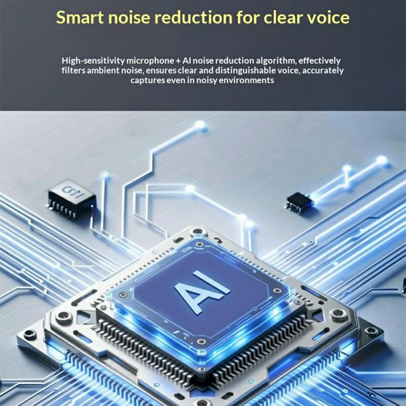 Q70 64 Go Graveur Vocal HD Réduction de Bruit Appareil d'Enregistrement Stylo d'Enregistrement à Commande Vocale Intelligente avec Veille Prolongée de 500 H