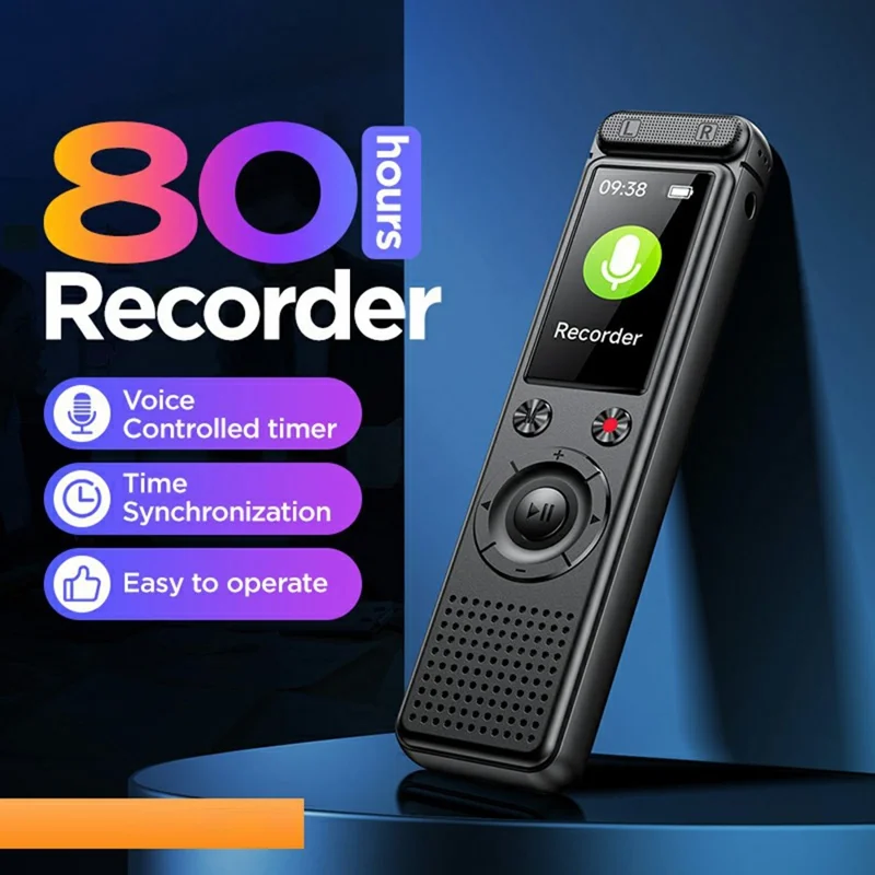 A30 8GB AI-röstspegling 360° omgivningsbrusreducering Inspelningsenhet Enkeltrycksinspelning MP3-spelare