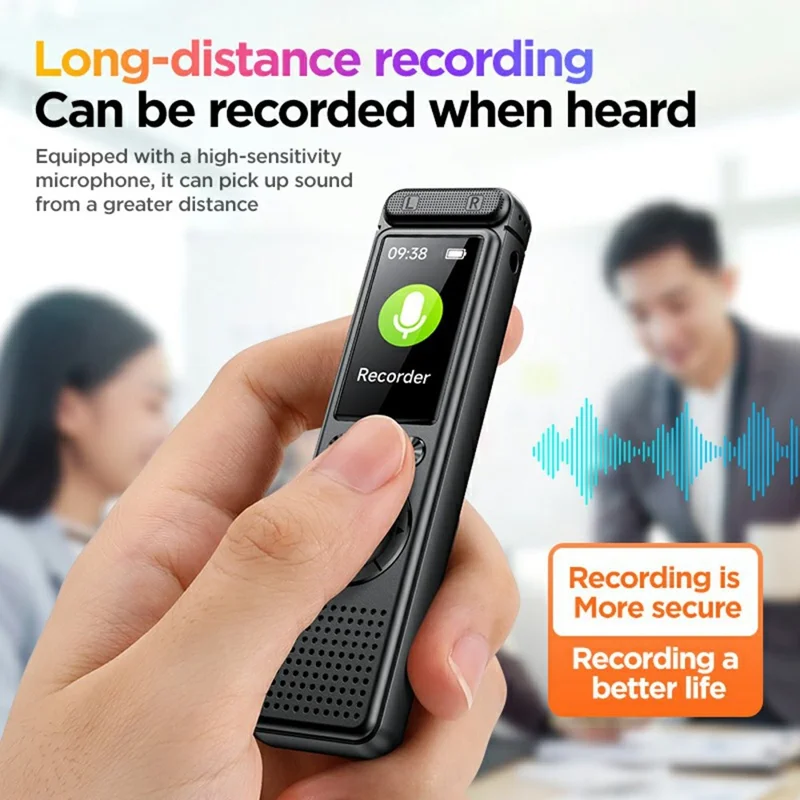 A30 8GB AI-röstspegling 360° omgivningsbrusreducering Inspelningsenhet Enkeltrycksinspelning MP3-spelare