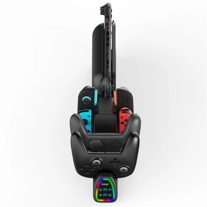 IPEGA PG-SW2187 10 w 1 stacja ładująca RGB dla kontrolerów Nintendo Switch / Switch 2 i Pro