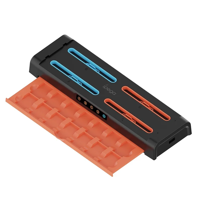 IPEGA PG-SW2252 For Nintendo Switch 1  /  2 Joy-Con Charging Dock Multi-Function Charging Stand with Game Card Storage