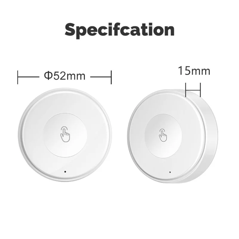 مفتاح المشهد SW-01 من Tuya يعمل بـ Zigbee، لوحة تحكم منزل ذكي عن بعد لاسلكية مع خاصية النقر والنقر المزدوج - أسود