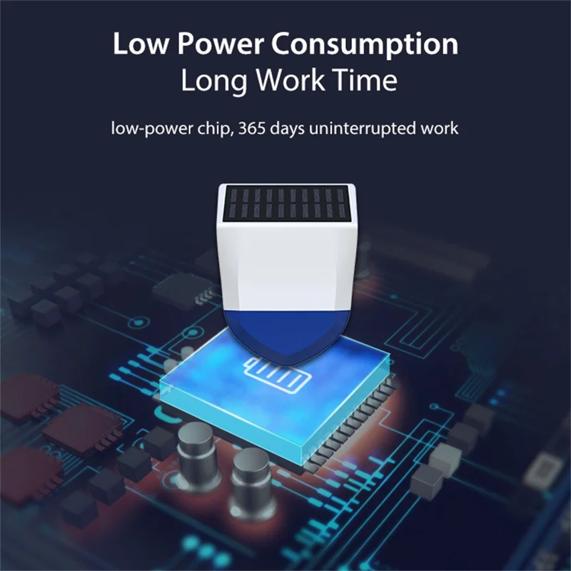 NEO ZigBee NAS-AB06B IPX5 Waterproof Solar Sound and Light Alarm Smart Outdoor Security Sensor with App Control