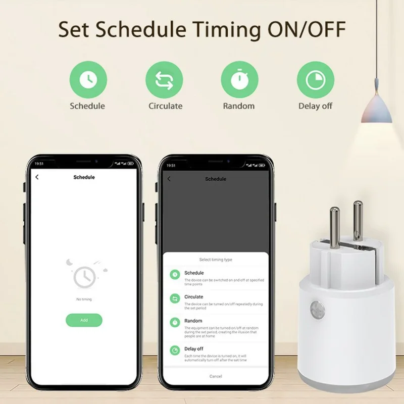 Prise intelligente NEO Matter NAS-WR10WM 16A WiFi avec compteur d'énergie, commande intelligente pour Apple / Google / Amazon - Prise UE